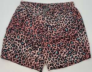 Boardies Apparel Men's M Pink Leopard Swim Trunks Mesh Lined Quick Dry NWT